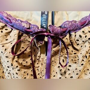 NWT Dolls Kill dELiA*s Summer Dreams Mini Dress in Olive & Purple